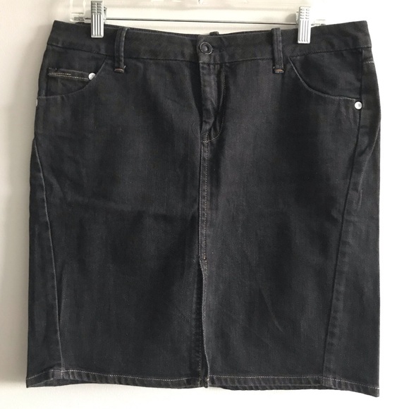 Mavi black denim mini skirt - Picture 1 of 3